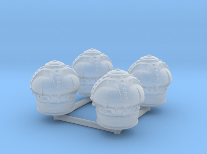 Crown Gas Globe_O (Set of 4) 3d printed