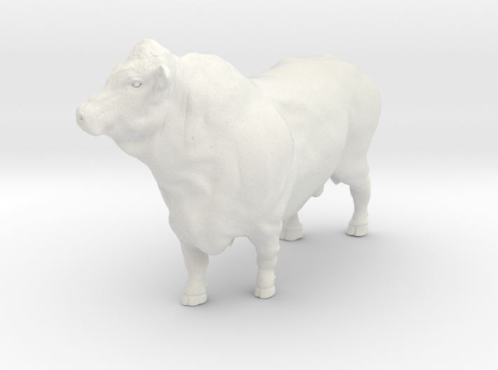 1/64 polled bull looking right 3d printed