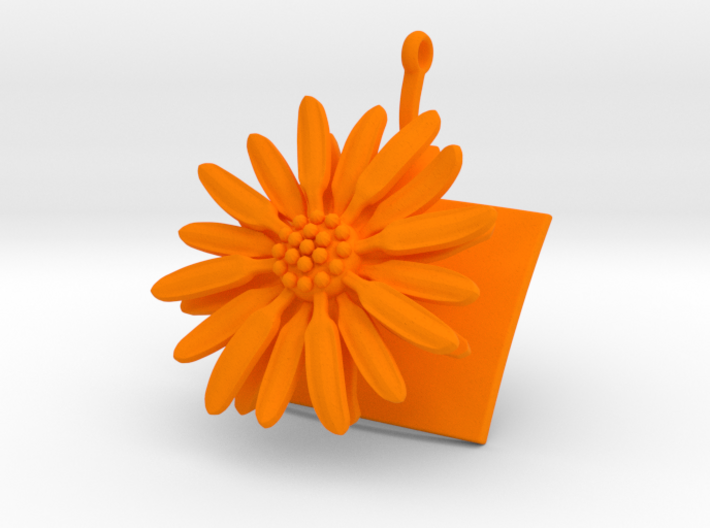 Pendant with one large flower of the Daisy 3d printed