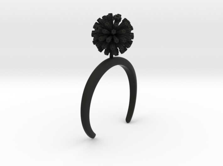 Bracelet with one large flower of the Garlic 3d printed