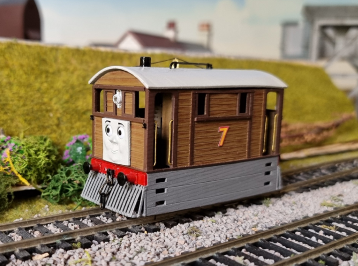 Toby the Tram Engine OO/HO Body Shell 3d printed Test print by my home printer.