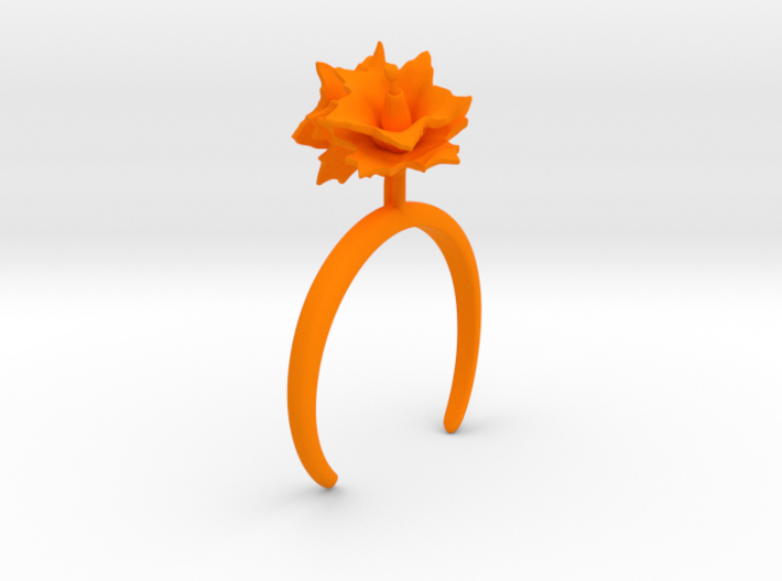Bracelet with two large flowers in the Potato L 3d printed
