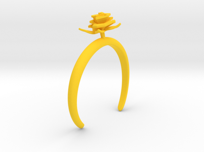 Bracelet with one large flower of the Rose I 3d printed