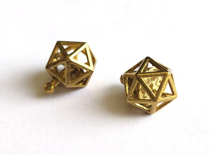 Geometric Spinning Charms, Pair 3d printed