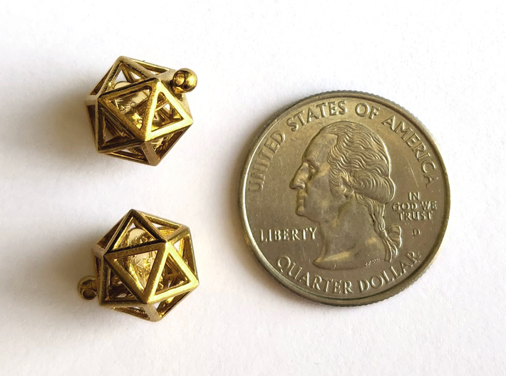 Geometric Spinning Charms, Pair 3d printed 