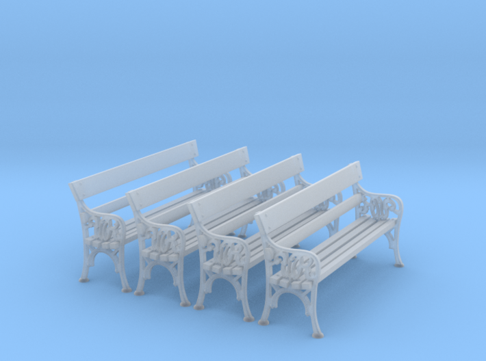 VR Station Bench Seat 4 Pack 1:48 Scale 3d printed