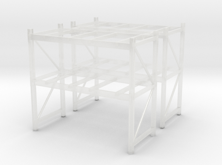 1/50th Shop or Warehouse pallet rack shelving (2) 3d printed