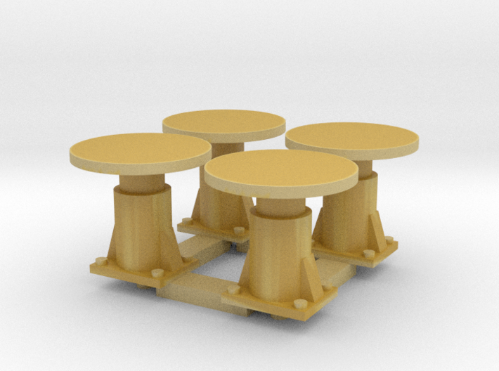 4 Round Buffers for CIE Container wagons 3d printed