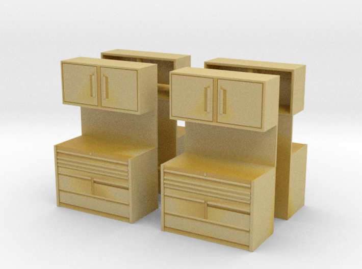 1/87th Mechanic Tool Chest Shop Cabinet (4) 3d printed