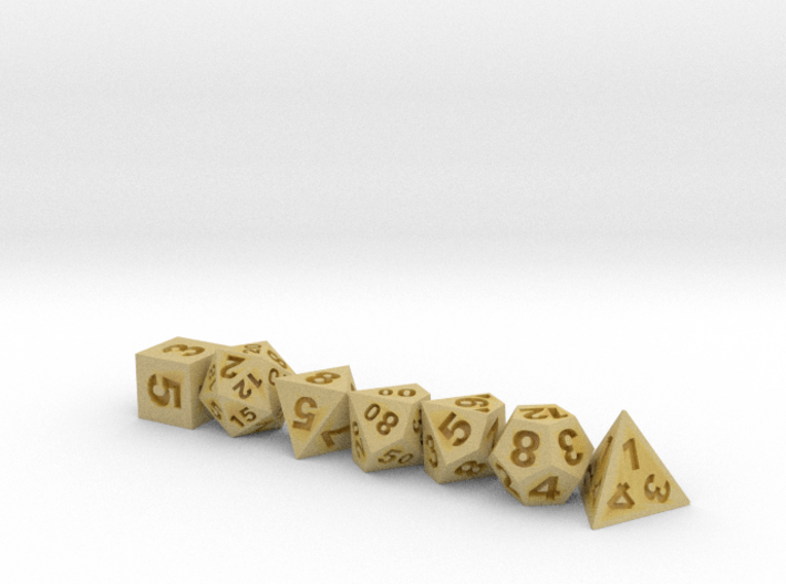 Unconnected 1x Super Tiny Polyhedral Dice Set, V4 3d printed 