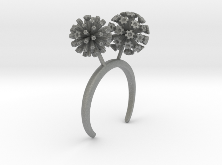 Bracelet with two large flowers of the Garlic R 3d printed