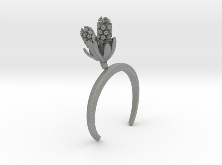 Bracelet with two large flowers of the Hyacinth L 3d printed