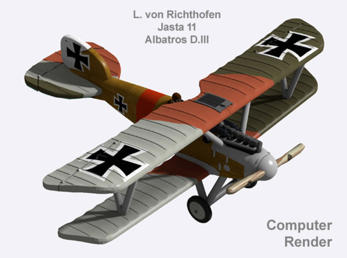 Lothar von Richthofen Albatros D.III (full color) 3d printed 