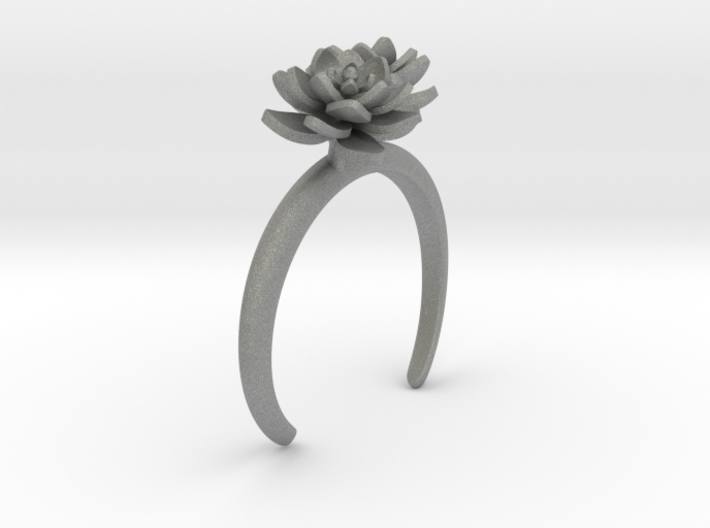 Bracelet with two large flowers of the Lotus L 3d printed