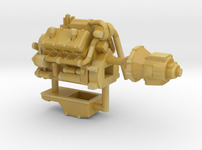 1/87th Engine similar to Cat 3408 3d printed