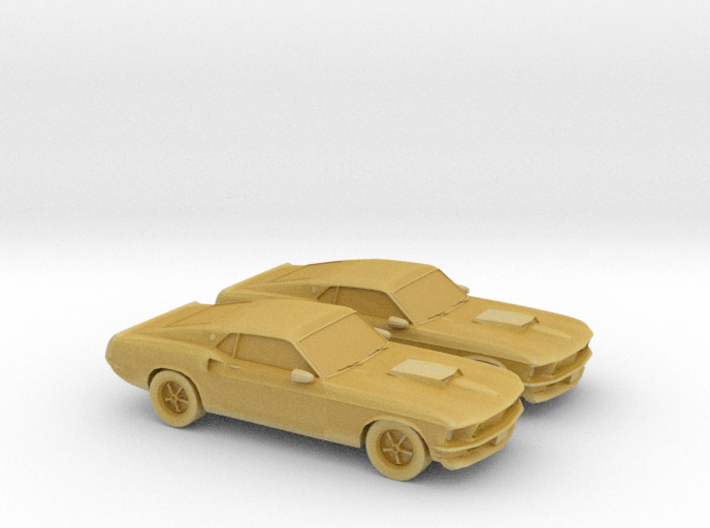 1/144 2X 1969 Ford Mustang Boss 429 3d printed 