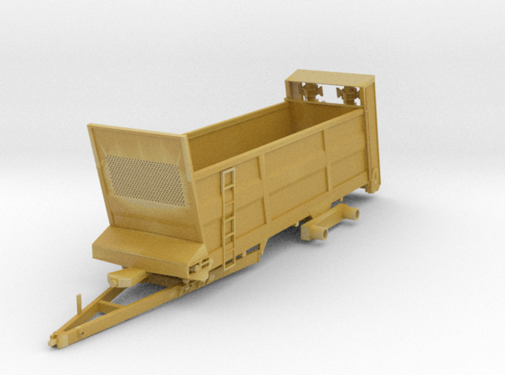 1/64 Yellow Manure Spreader 3d printed