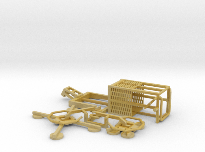 HO/1:87 Man Basket+Glass Handler for Mini Crawler  3d printed 