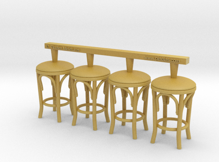 Stool 02. 1:24 Scale x4 Units 3d printed 