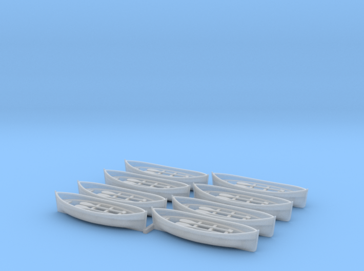 HO Scale 8 Lifeboats 3d printed