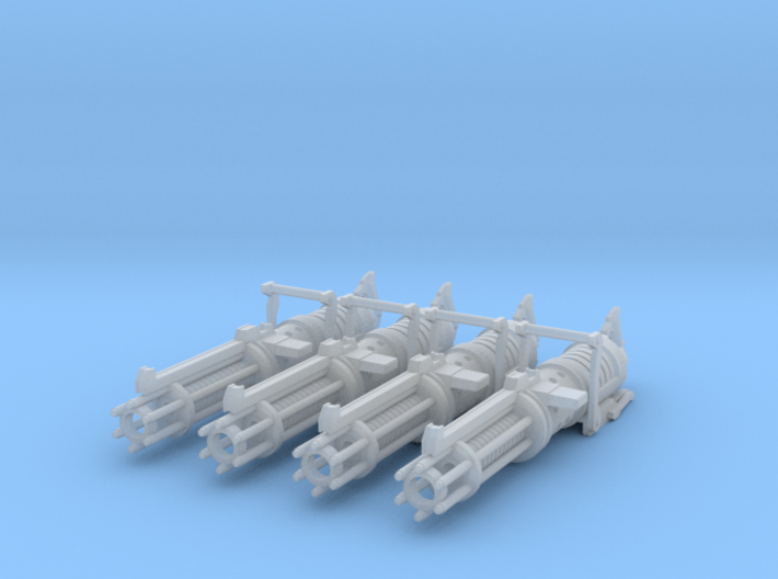 Z-6 rotary blaster cannon Set of 4 3.75 scale 3d printed