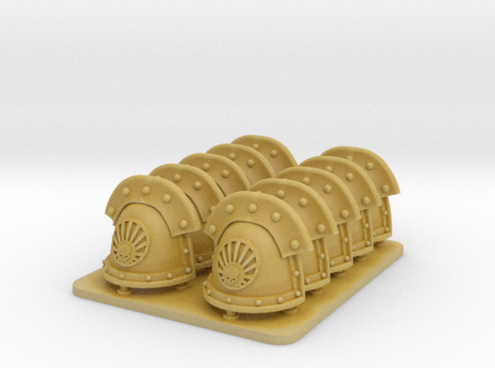 Rising Death Sun Clan V3 Iron Style Shouder Pads 3d printed