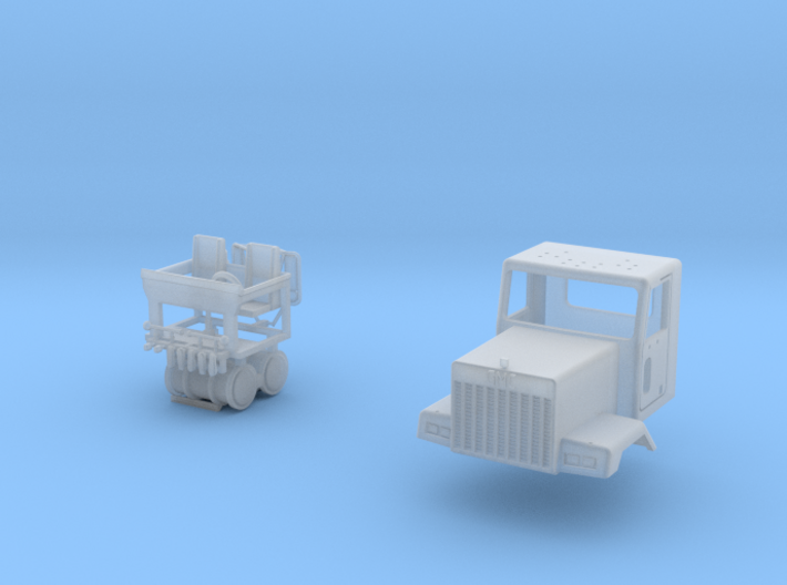 GMC 10 Wheel Cab & Interior Only Parted 1-72 Scale 3d printed 