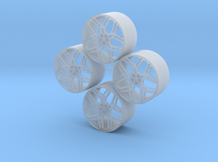 20'' Forgiato Quadrato wheels in 1/24 scale 3d printed