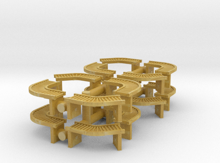 Roller Conveyor 45°-90° (x16) 1/200 3d printed