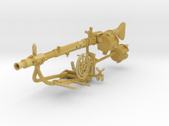 1/16th detailed MG34 panzerlauf and support 3d printed 