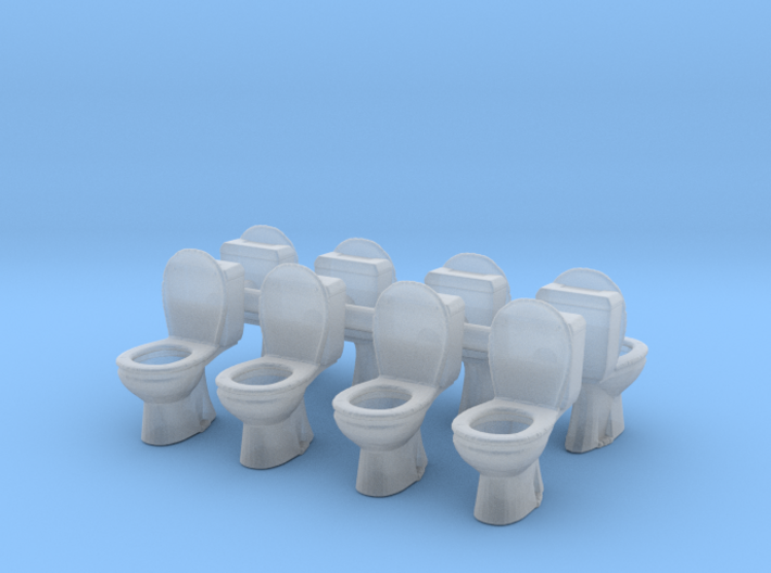 Toilet WC (x8) 1/72 3d printed