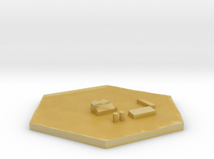 Farm terrain hex tile counter 3d printed