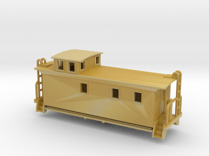 FW&amp;D Woodside Caboose - Zscale 3d printed