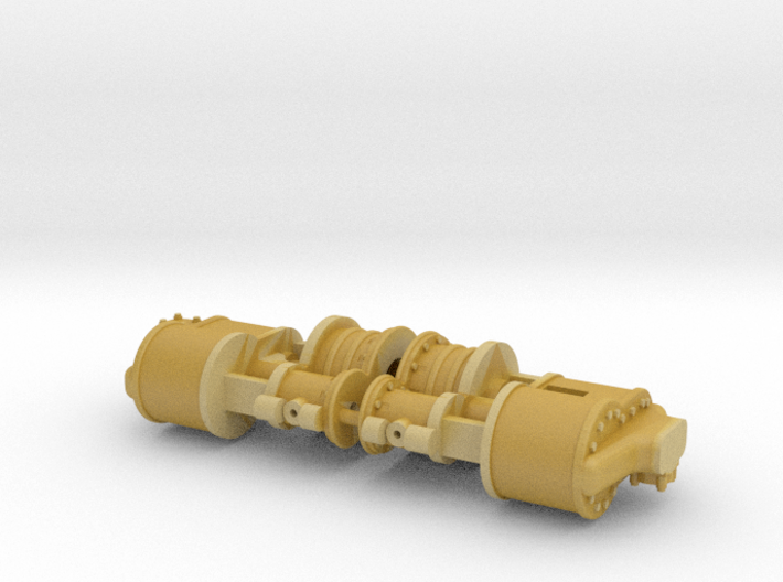 2× O scale Cross-Compound Westinghouse Air Pump 3d printed 