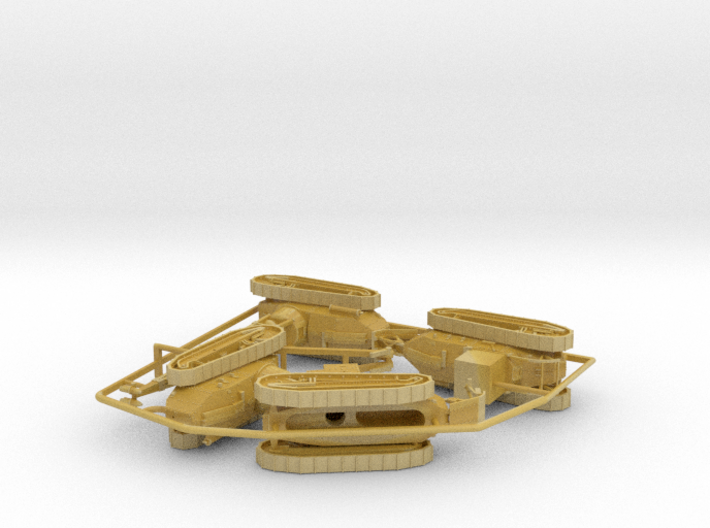 1/144th scale Renault Ft-17 variants 3d printed 