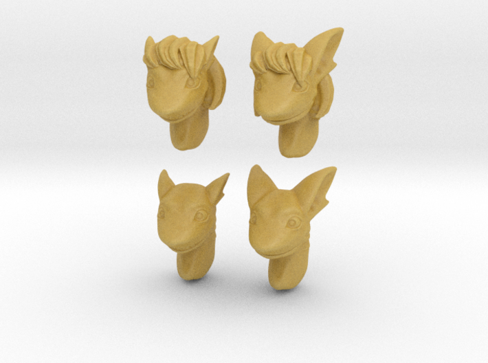 Anthropomorphic shark heads (HSD miniatures 3d printed