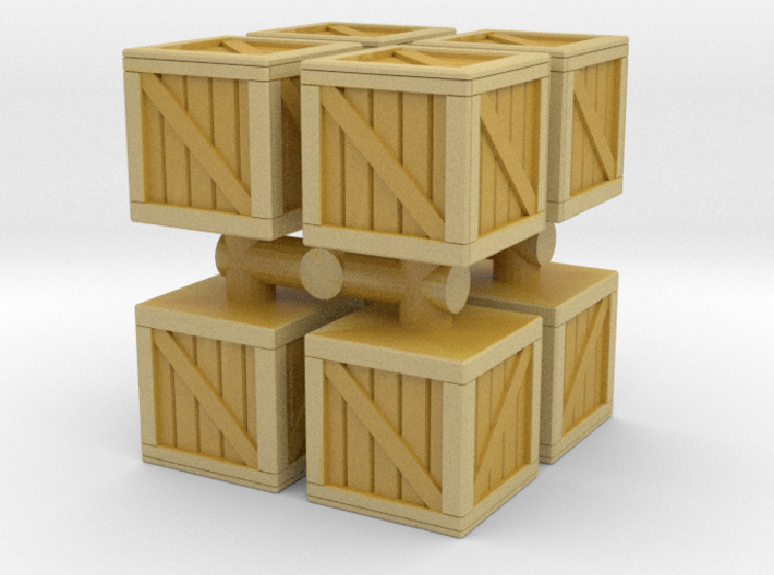 Wood crate prop (x8) 1/87 3d printed