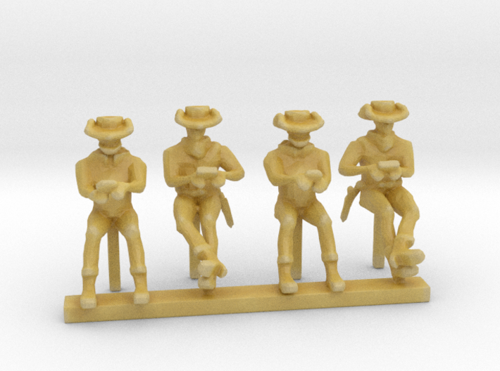 HO Scale Card Players 3d printed 