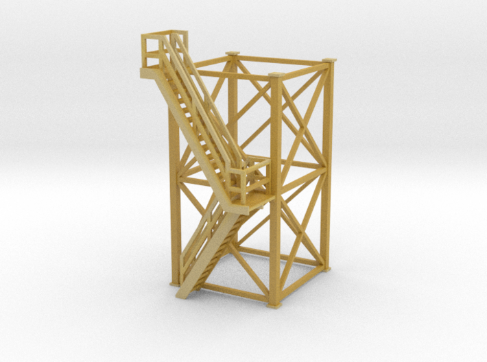 'N Scale' - 10'x10'x20' Tower With Outside Stairs 3d printed 