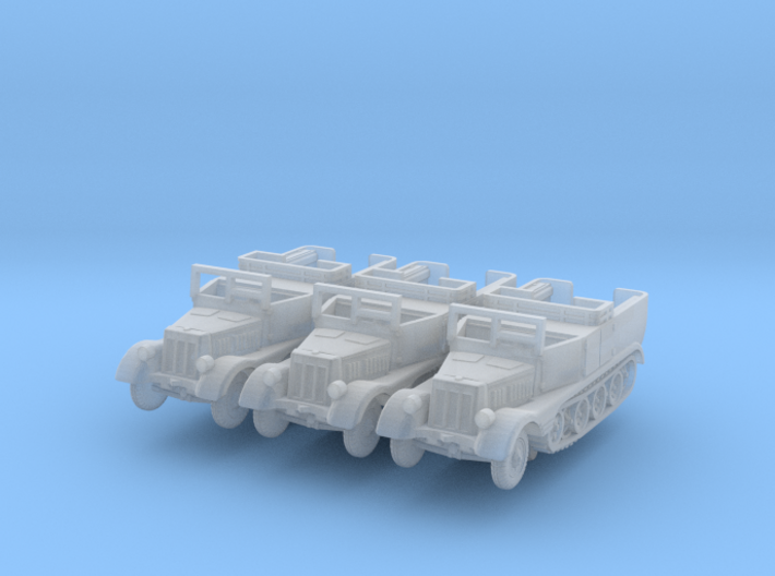 Sdkfz 11 (open) (window up) (x3) 1/200 3d printed