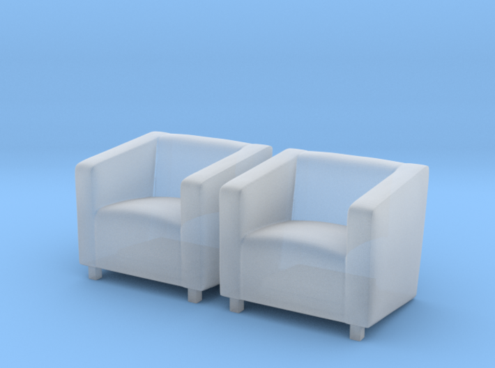 ArmChair 02. 1:48 Scale 3d printed