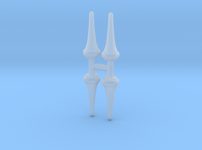 Finial 2mm Two Pin Gantry 4 Pack 1:87 Scale 3d printed