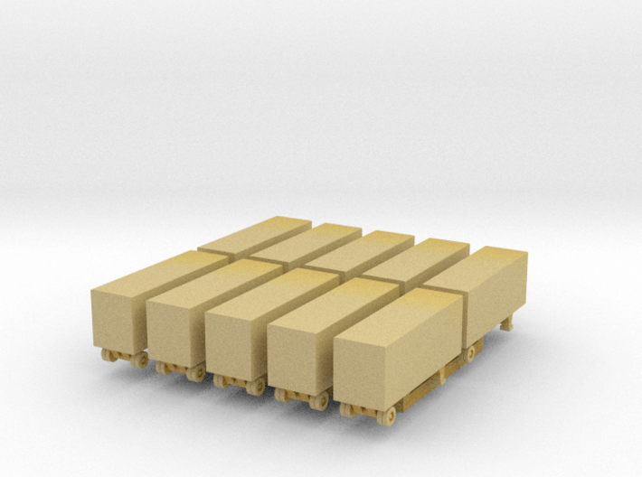 28 Foot Box Trailer - Set of 10 - 1:700scale 3d printed 