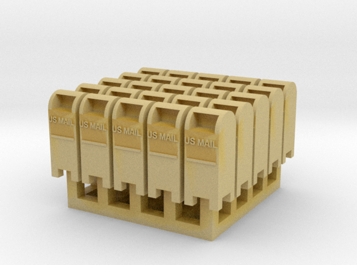 USPO Mail Collection Box - set of 25 - Zscale 3d printed 