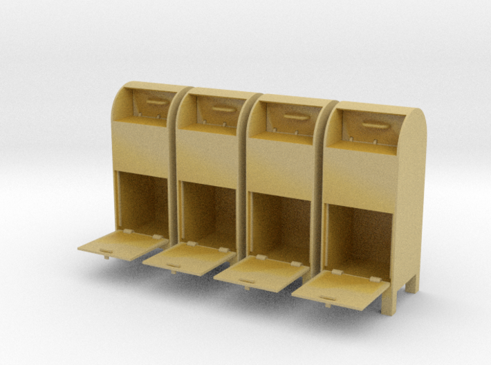 USPO Mail Collection Box - set of 4 - 1:35scale 3d printed