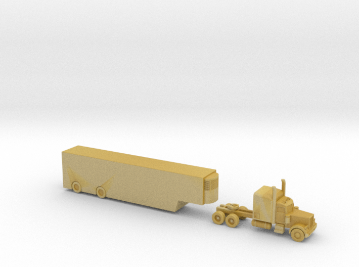 Peterbilt 379 with Car Carrier - 1:500scale 3d printed