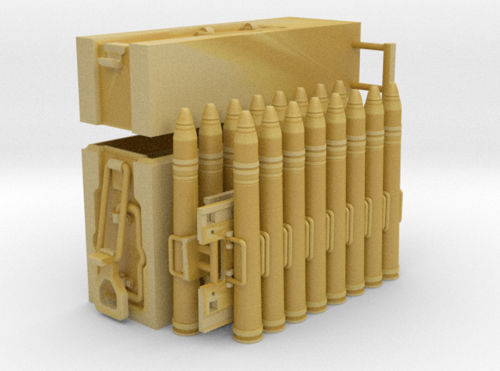 1/16th scale 3,7cm Flak Ammo Canister and projecti 3d printed