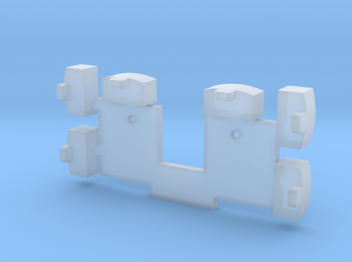 Generic OO9 loco couplings with positioning jig 3d printed