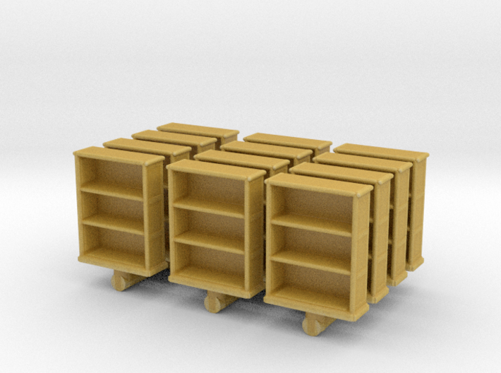 Wooden Bookcase (x12) 1/200 3d printed