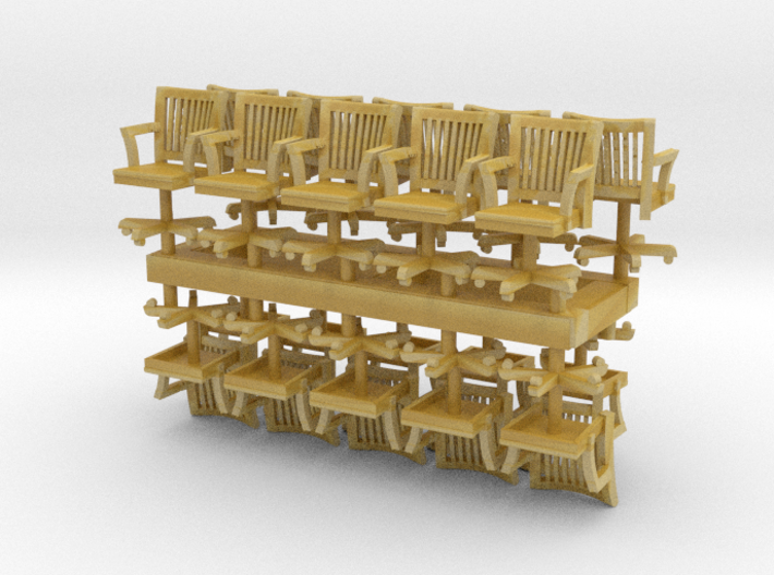 HO Scale rolling office chairs x20 3d printed 